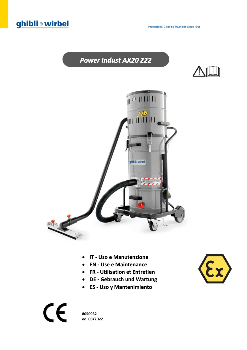 Image de la première page du manuel de l'appareil Power Indust AX 20 Z22