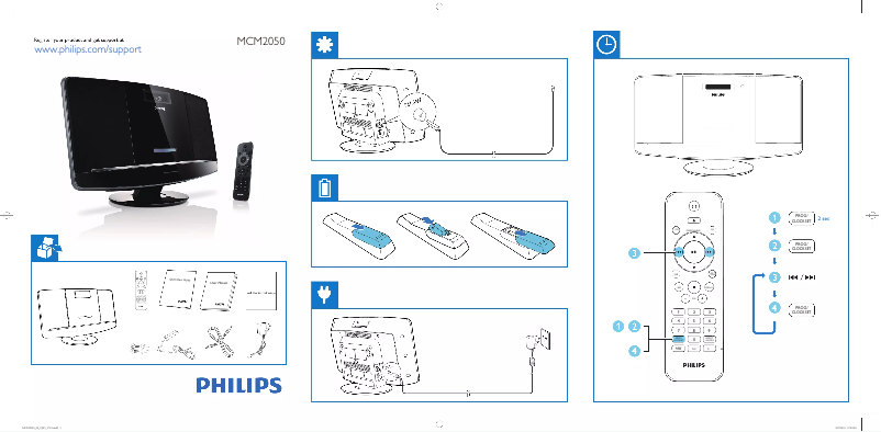 Página 1 del manual Guía de inicio rápido Philips MCM2050
