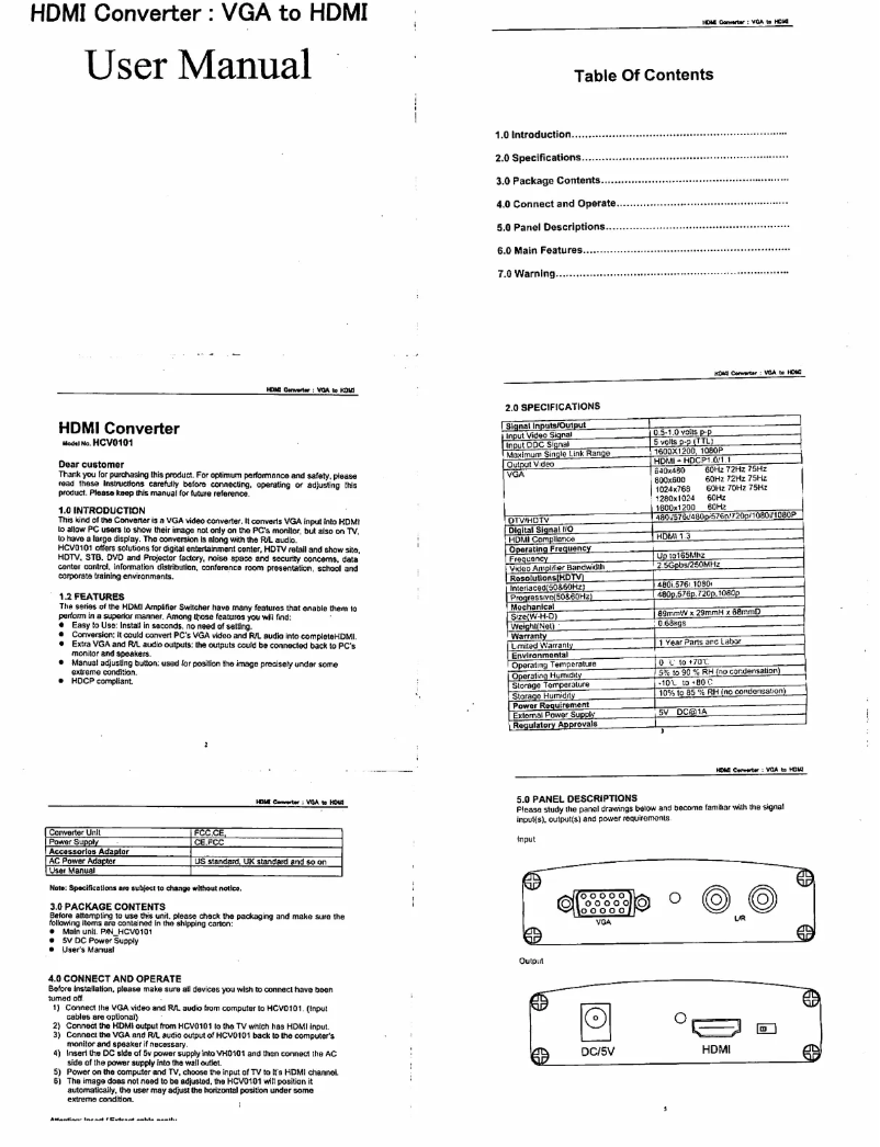 Page 1 de la notice Manuel utilisateur Monoprice 4629