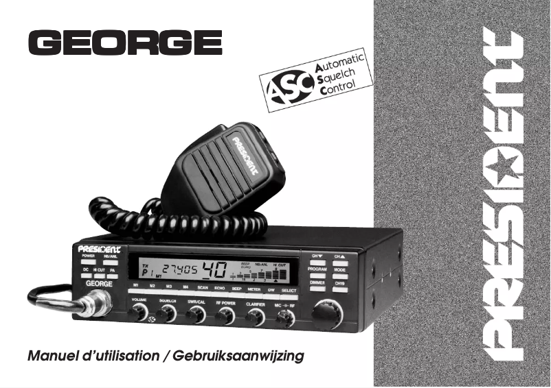 Page 1 de la notice Manuel utilisateur President George