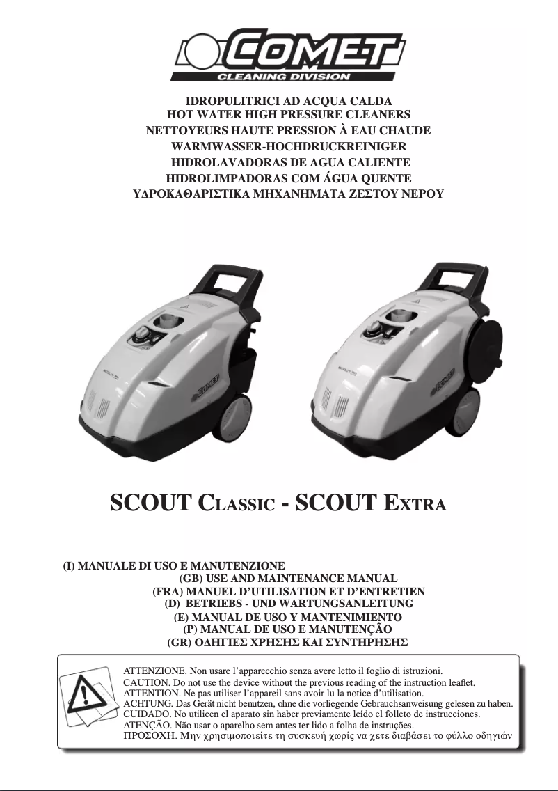 Image de la première page du manuel de l'appareil Scout Extra