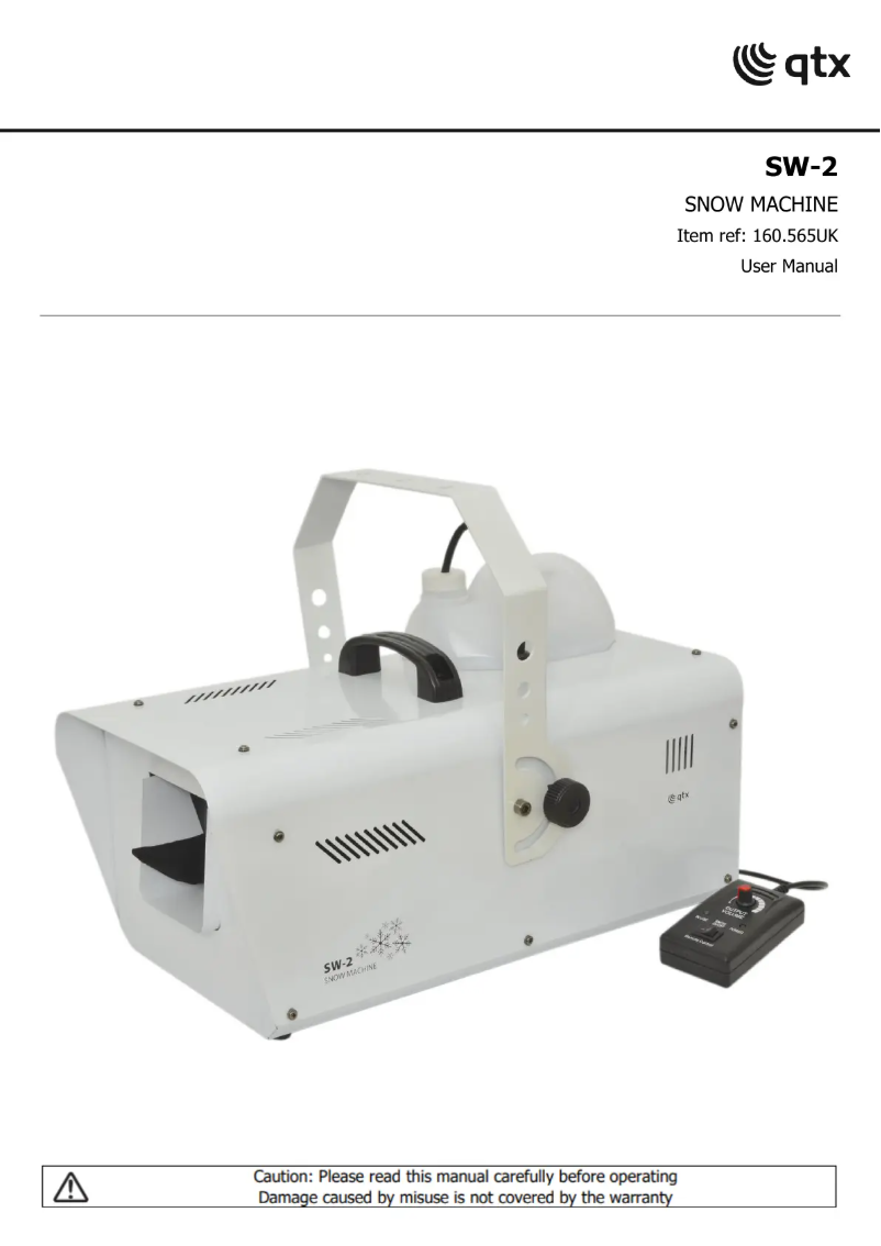 Page 1 de la notice Manuel utilisateur Qtx SW-2