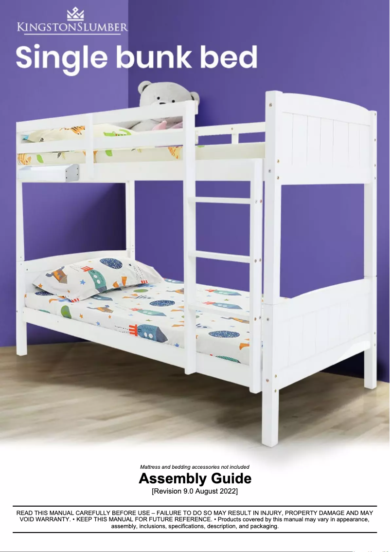 Page 1 de la notice Manuel utilisateur Kingston Slumber FURBBDKNGA14W