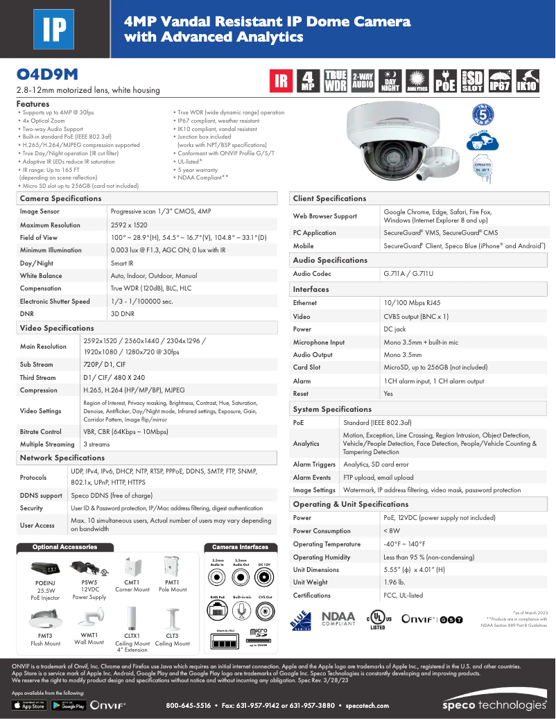 Image de la première page du manuel de l'appareil O4D9M