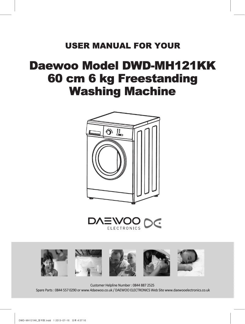 Page n°1 - Manuel utilisateur Daewoo DWD-MH121NS