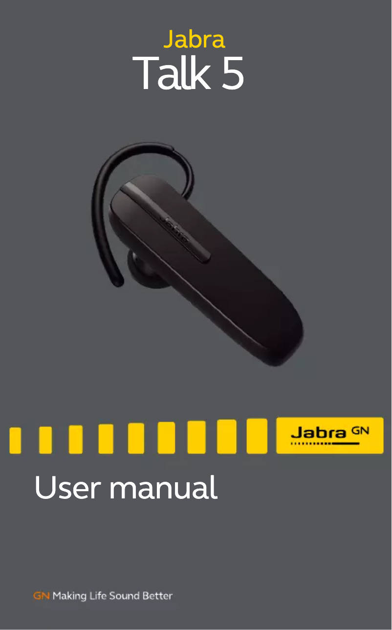 Page 1 de la notice Manuel utilisateur Jabra Talk 5