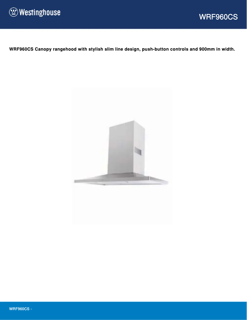 Page 1 de la notice Manuel utilisateur Westinghouse WRF960CS