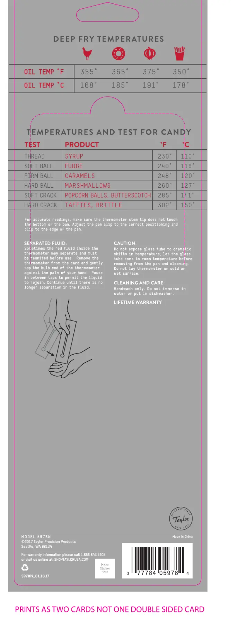 Page n°1 - Manuel utilisateur Taylor 5978N
