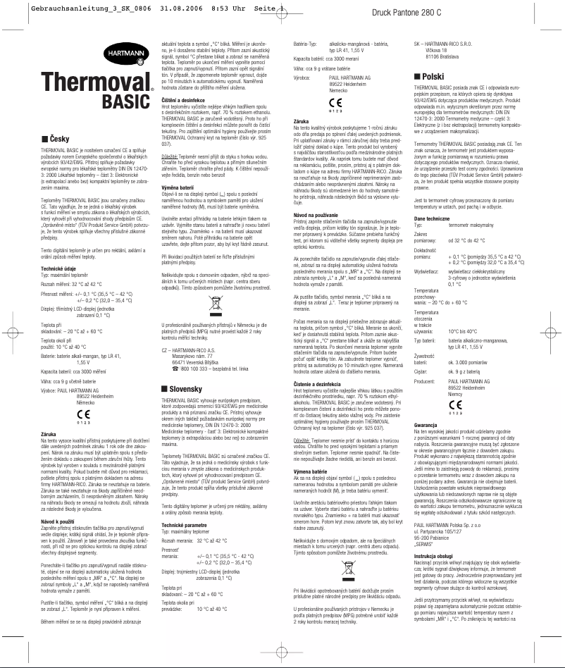 Image de la première page du manuel de l'appareil Basic