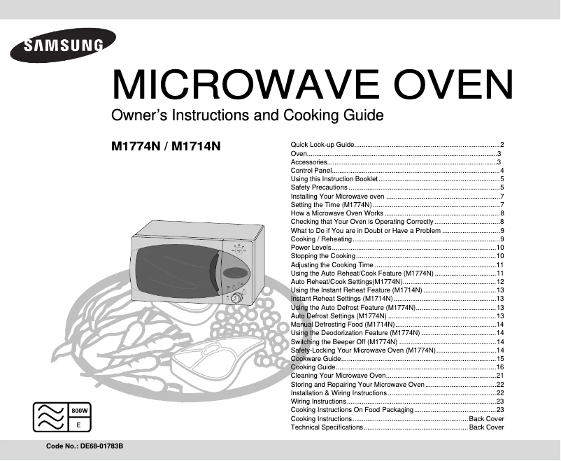 Page n°1 - Manuel utilisateur Samsung M1774N