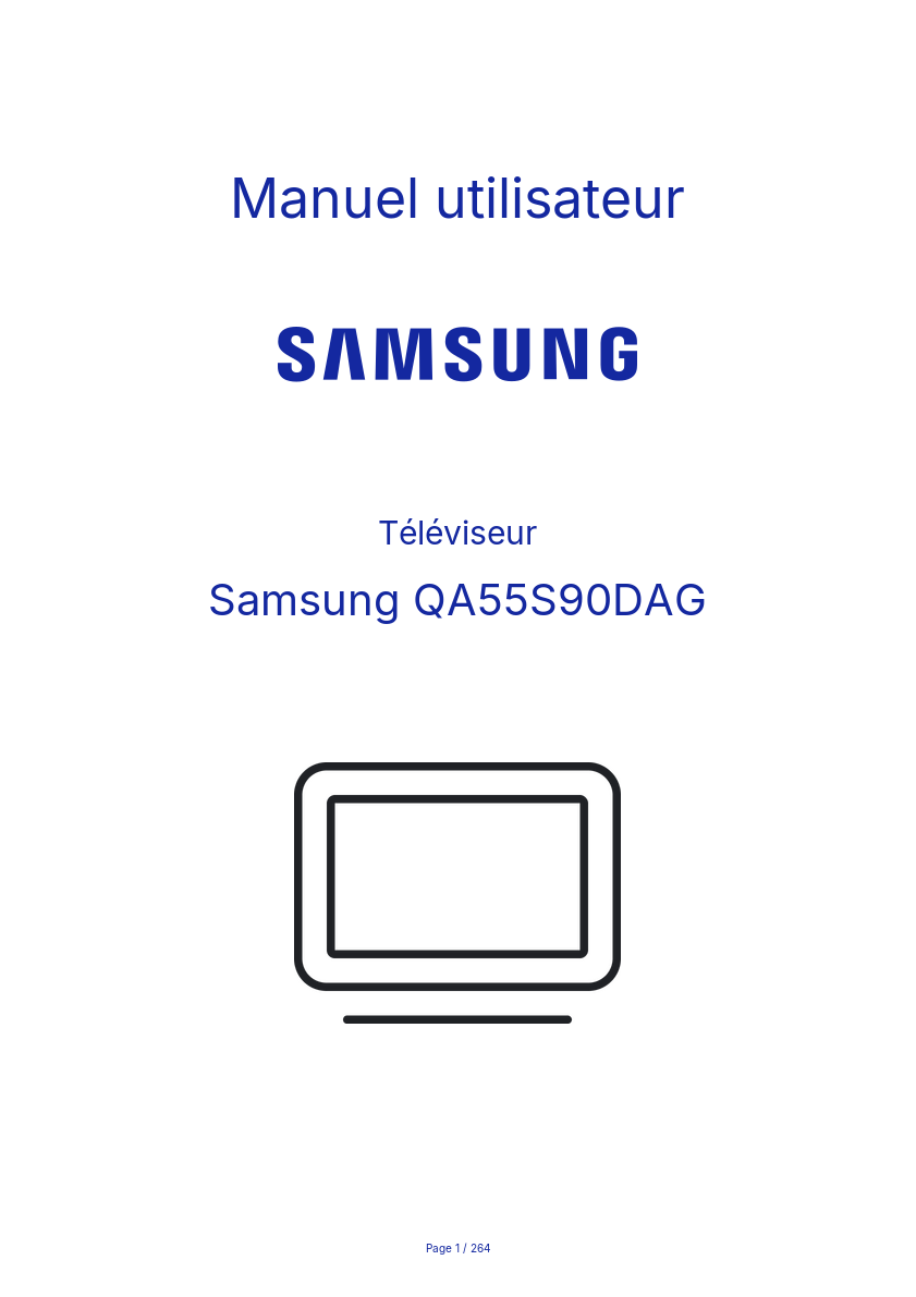 Page n°1 - Manuel utilisateur Samsung QA55S90DAG