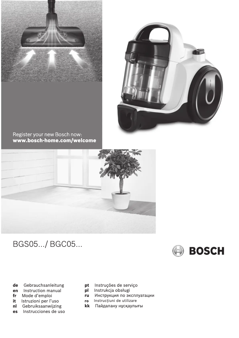 Página 1 del manual Manual de uso y mantenimiento Bosch BGC05A220A