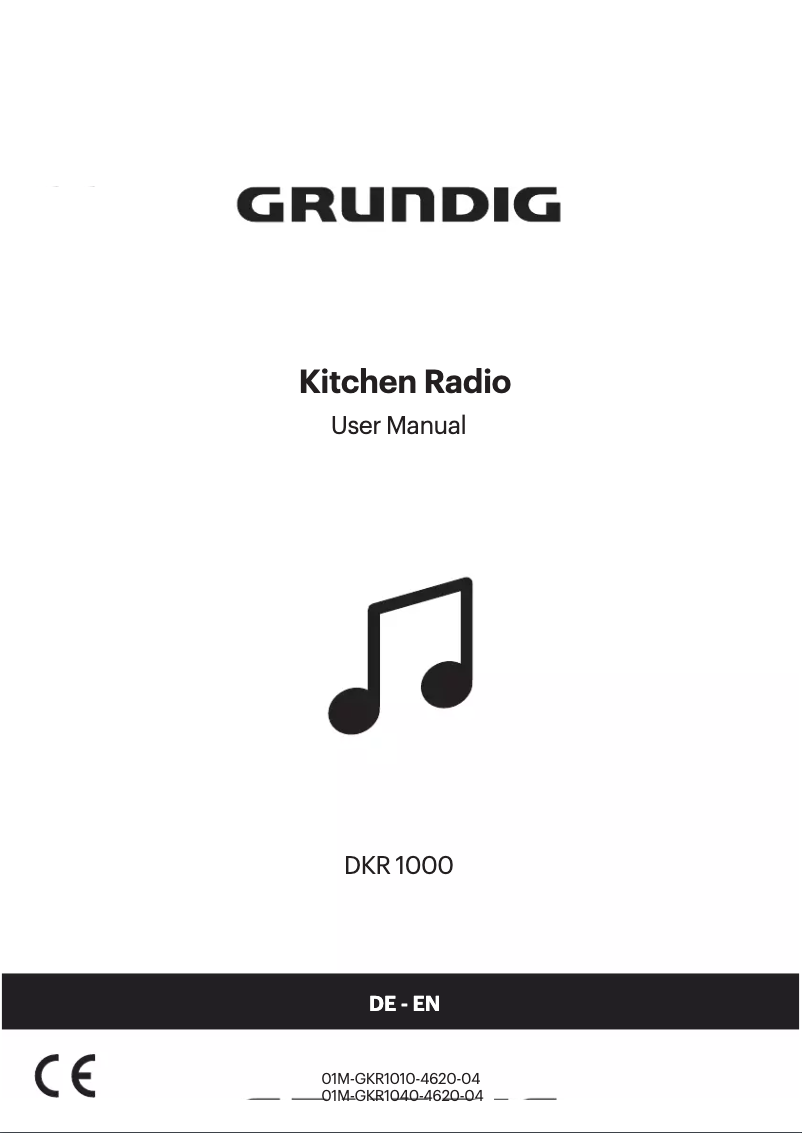 Page n°1 - Manuel utilisateur Grundig DKR 1000 BT DAB+