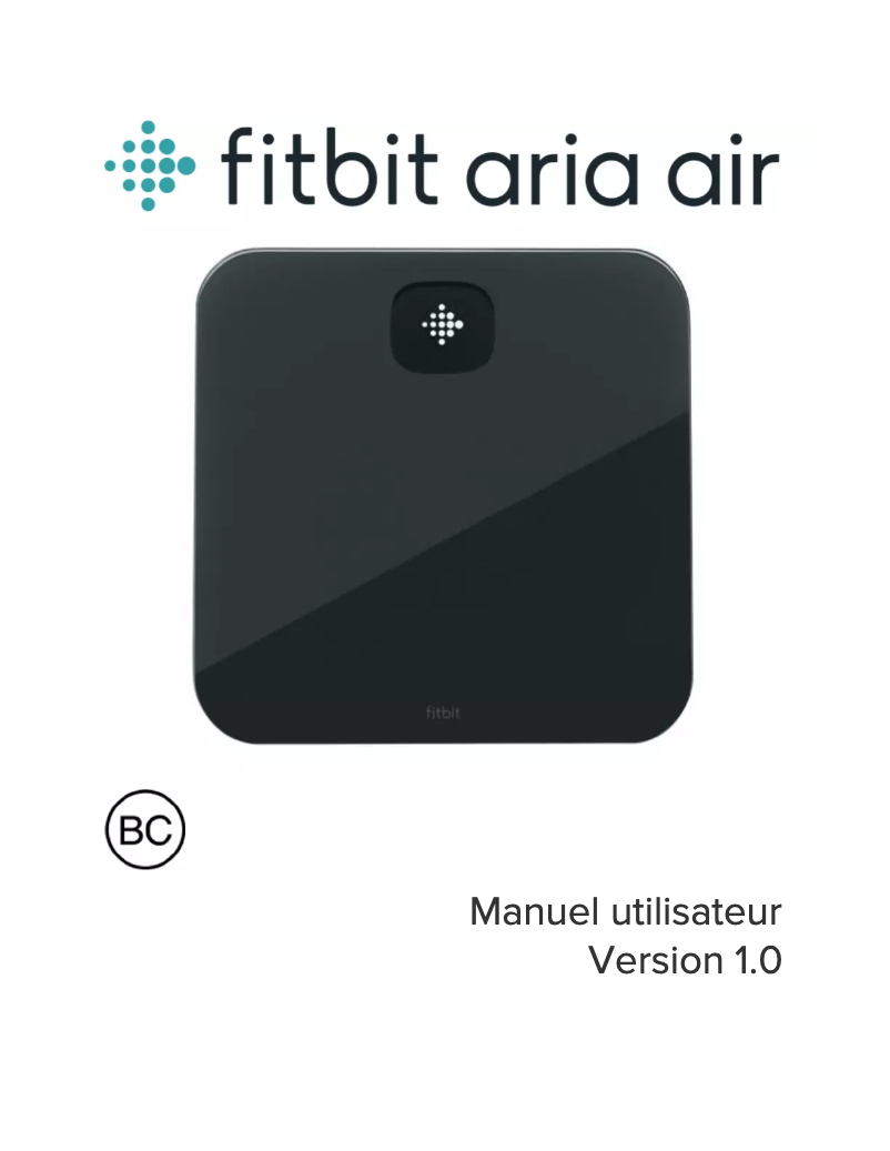 Page 1 de la notice Manuel utilisateur Fitbit Aria Air