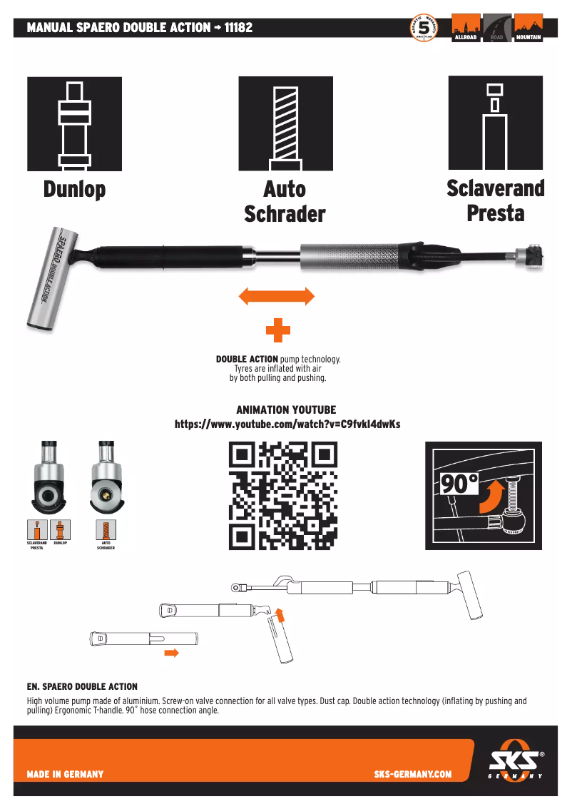Page n°1 - Manuel utilisateur SKS SPAERO DOUBLE ACTION