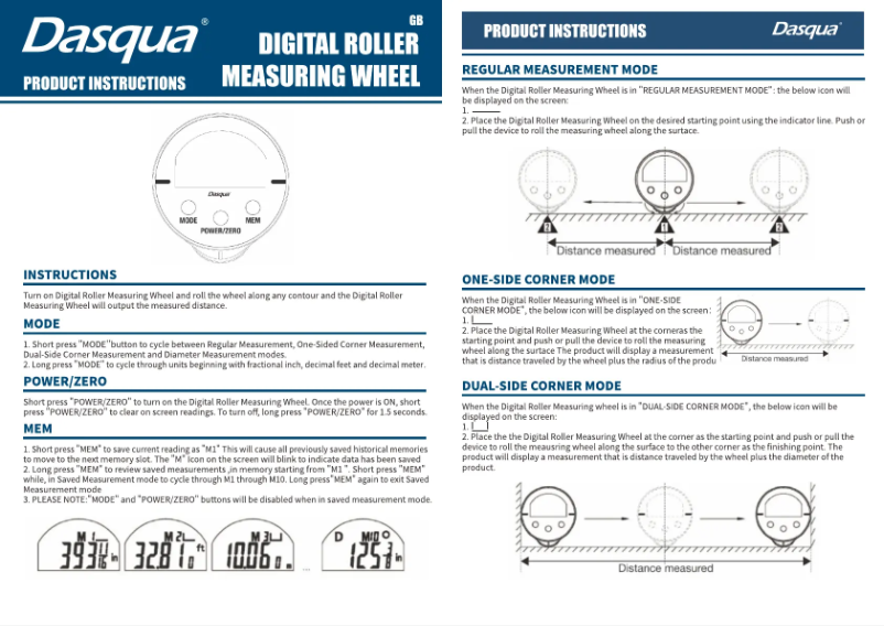 Page n°1 - Manuel utilisateur Dasqua SB-005
