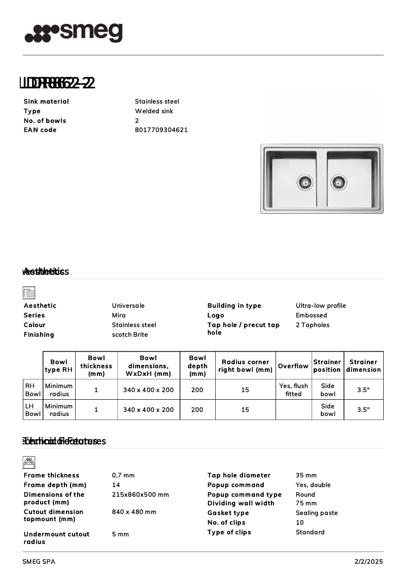 Image de la première page du manuel de l'appareil LDR862-2