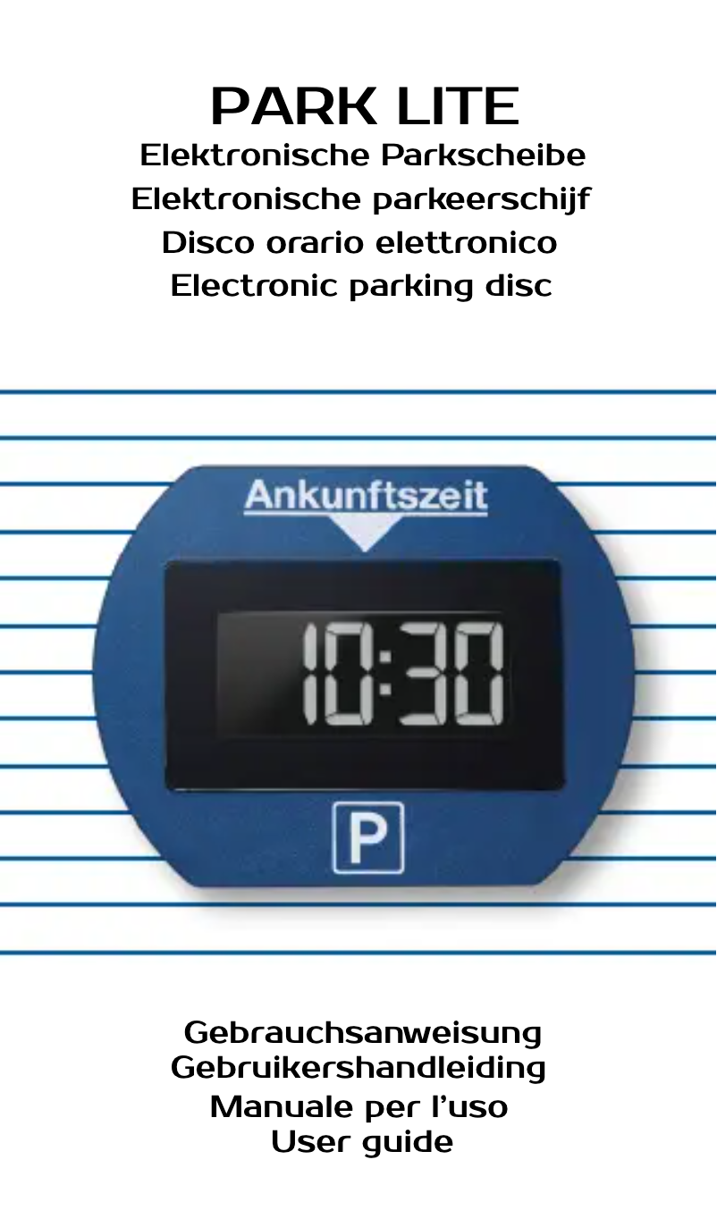 Página 1 del manual Manual de usuario Needit Park Lite