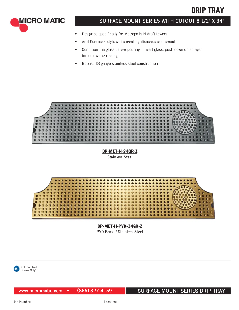 Página 1 del manual Manual de usuario Micro Matic DP-MET-H-34GR-Z