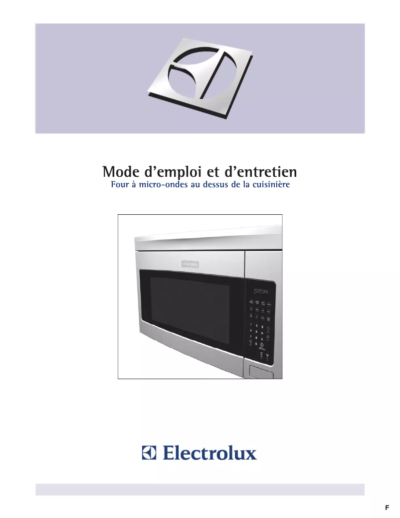 Page 1 de la notice Manuel utilisateur Electrolux EI30MH55GW