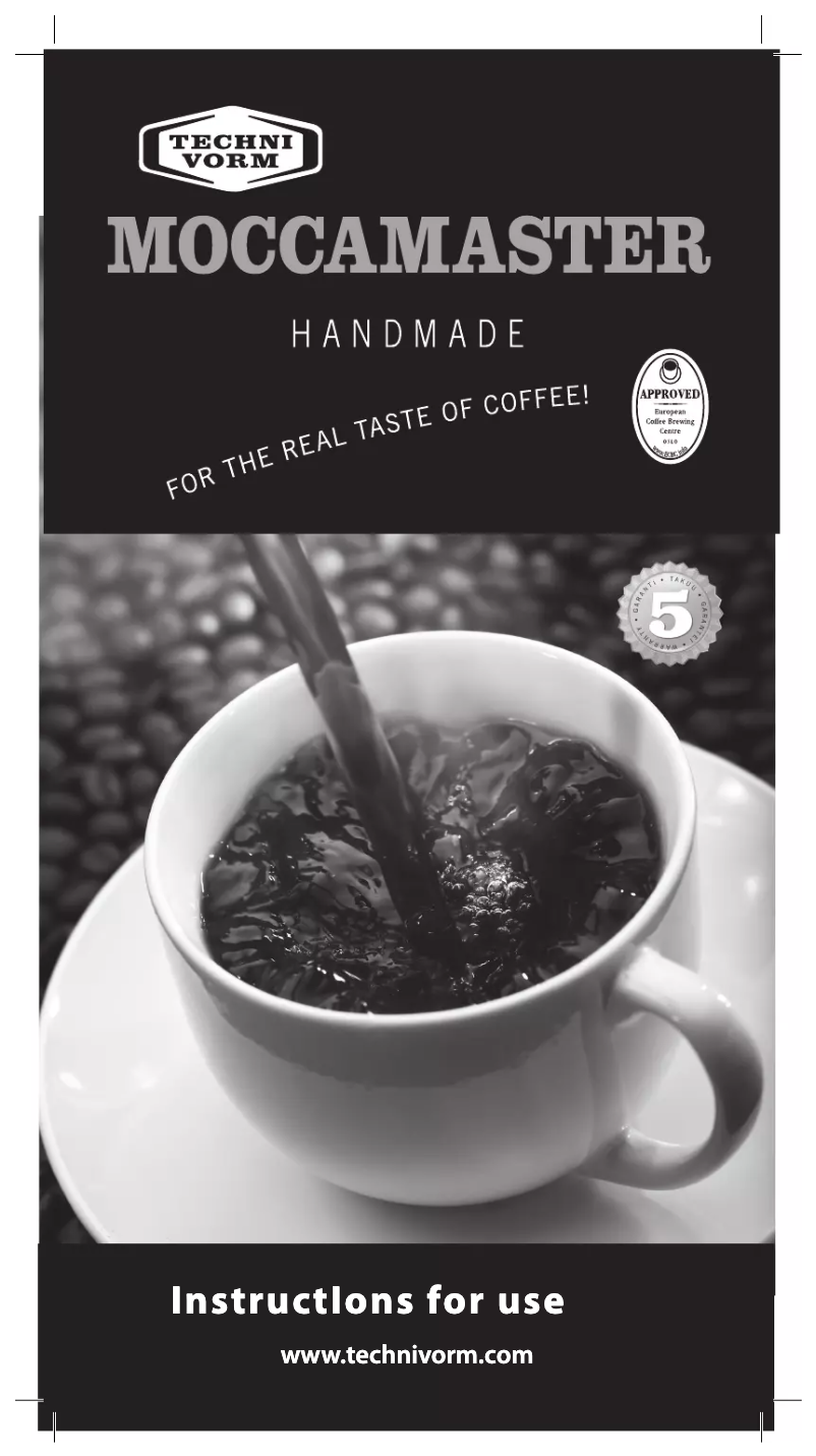 Page n°1 - Manuel utilisateur Technivorm Moccamaster KB 741