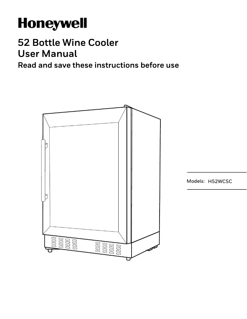 Page 1 de la notice Manuel utilisateur Honeywell H52WCS