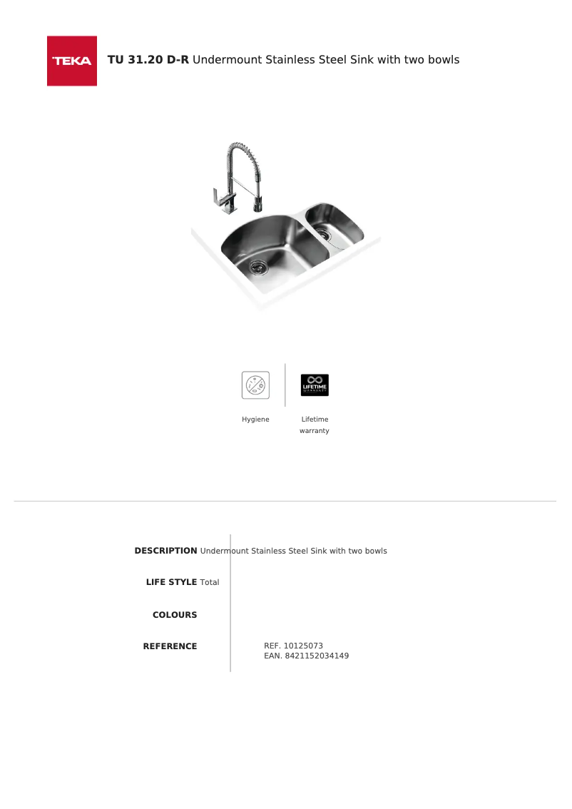 Image de la première page du manuel de l'appareil TU 31.20 D-R