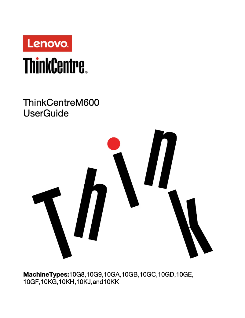 Page n°1 - Manuel utilisateur Lenovo ThinkCentre M600