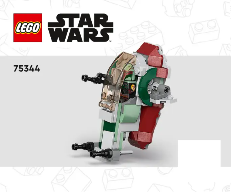 Page n°1 - Consignes visuelles Lego Star Wars 75344