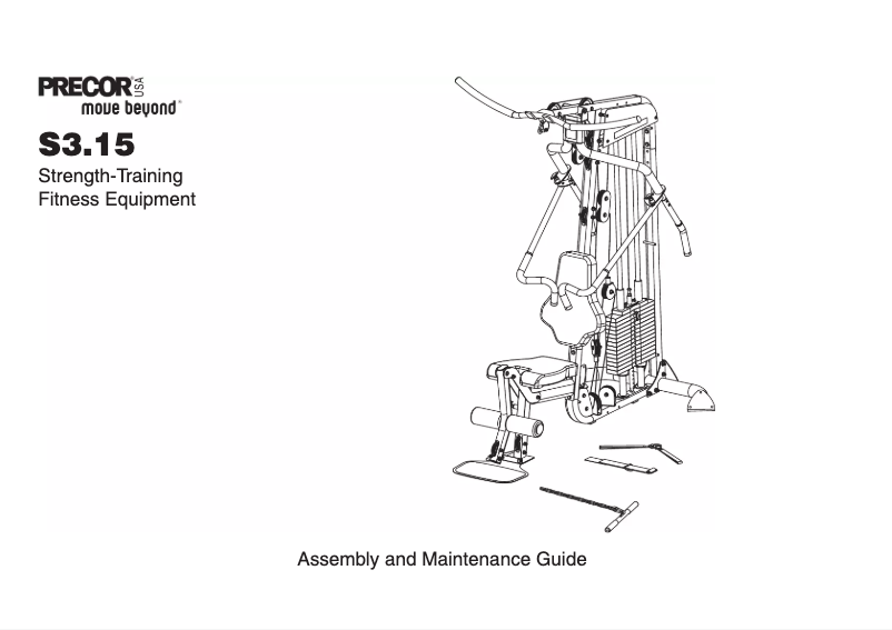 Página 1 del manual Manual de usuario Precor S3.15