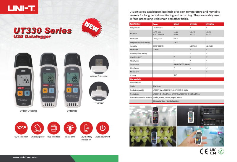 Image de la première page du manuel de l'appareil UT330THC