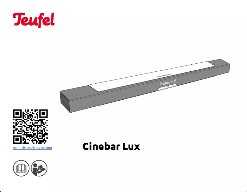 Page 1 de la notice Guide de démarrage rapide Teufel Cinebar LUX
