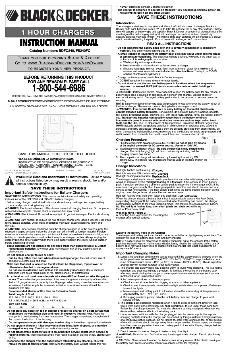 Page n°1 - Manuel utilisateur Black & Decker FS240FC