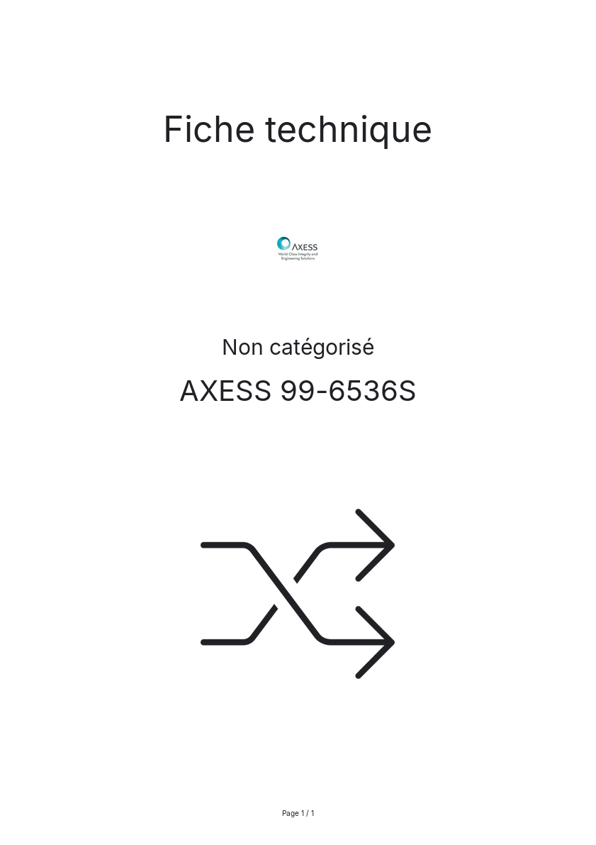 Page n°1 - Fiche technique AXESS 99-6536S
