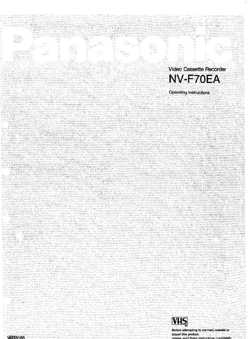 Page 1 de la notice Manuel utilisateur Panasonic NV-F70