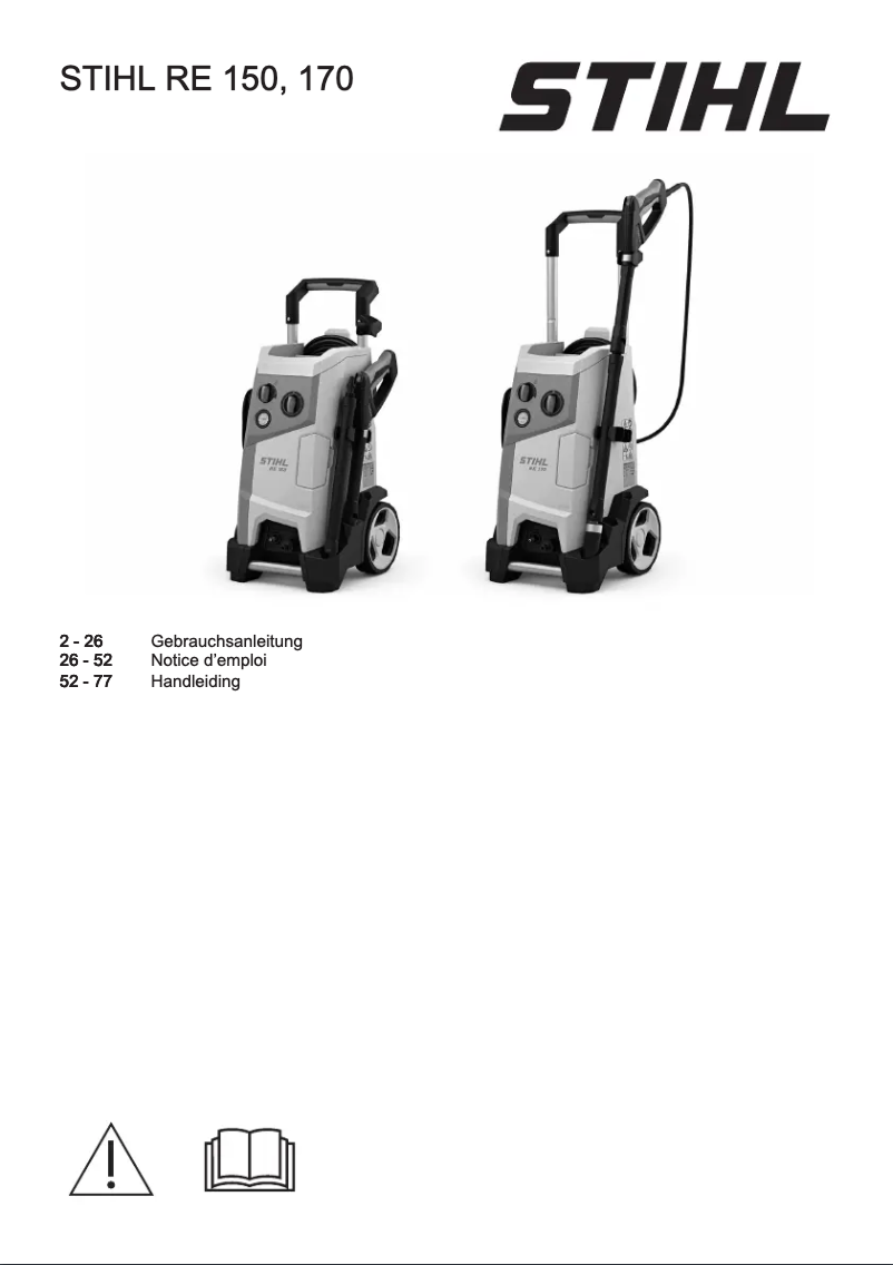 Page 1 de la notice Manuel utilisateur Stihl RE 150