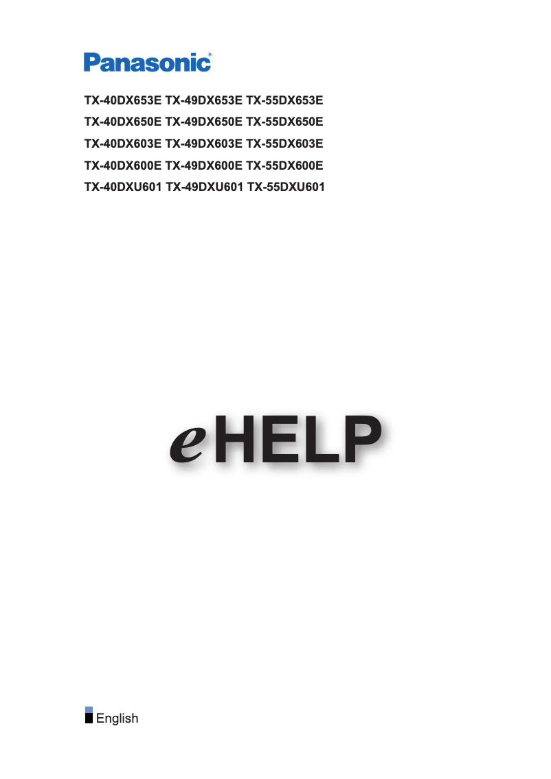 Page 1 de la notice Manuel utilisateur Panasonic Viera TX-55DX603E