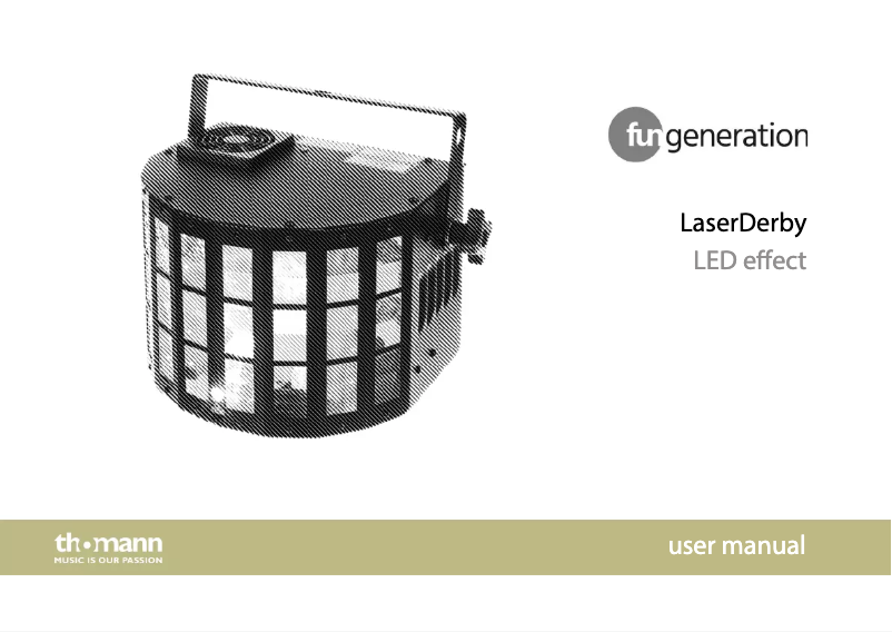 Página 1 del manual Manual de usuario Fun Generation Laser Derby