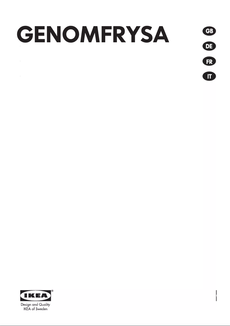 Page 1 de la notice Mode d'emploi Ikea GENOMFRYSA