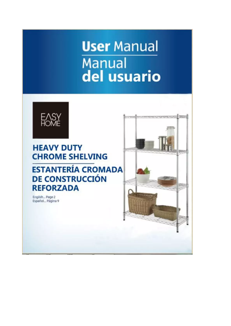 Image de la première page du manuel de l'appareil 4-Tier Chrome Shelving