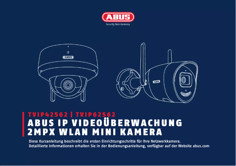 Página 1 del manual Guía de instalación Abus TVIP42562