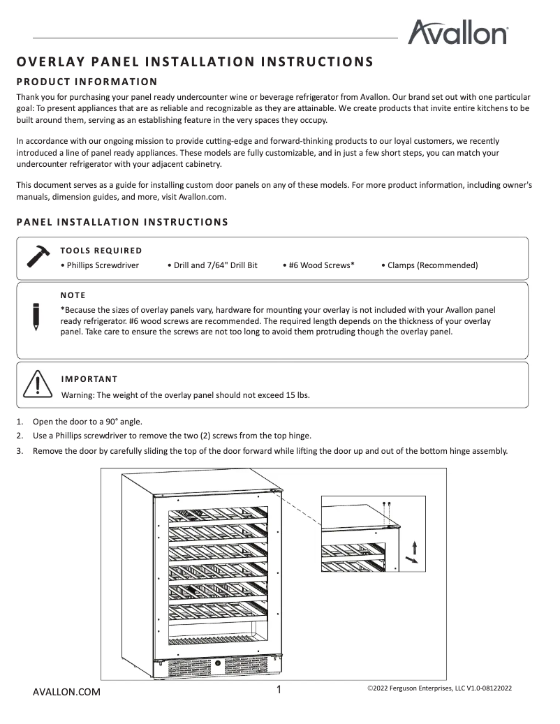 Image de la première page du manuel de l'appareil AWBC242GGFD