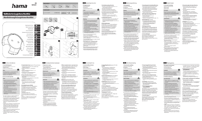 Page 1 de la notice Manuel utilisateur Hama 00181531