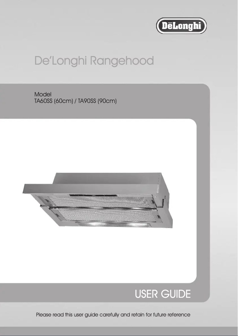 Page n°1 - Manuel utilisateur DeLonghi TA60SS