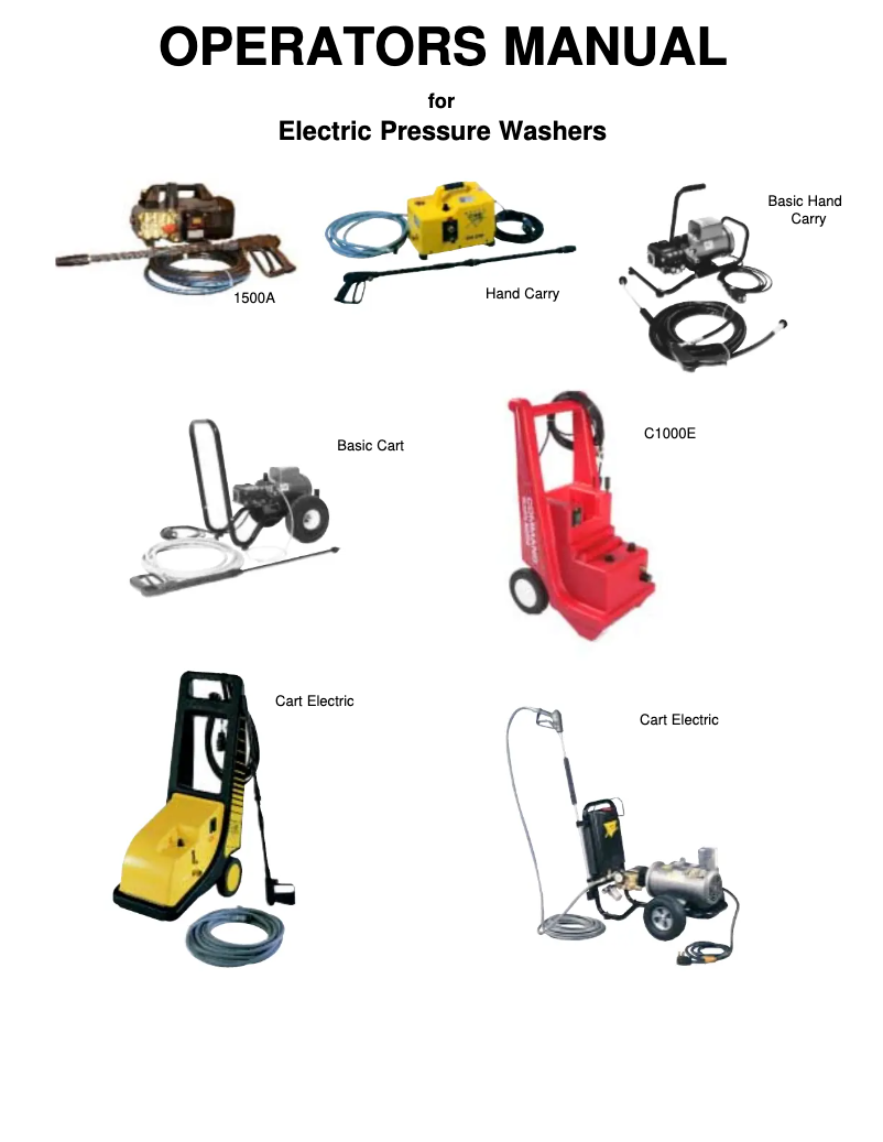 Page 1 de la notice Manuel utilisateur Cam Spray 1500A