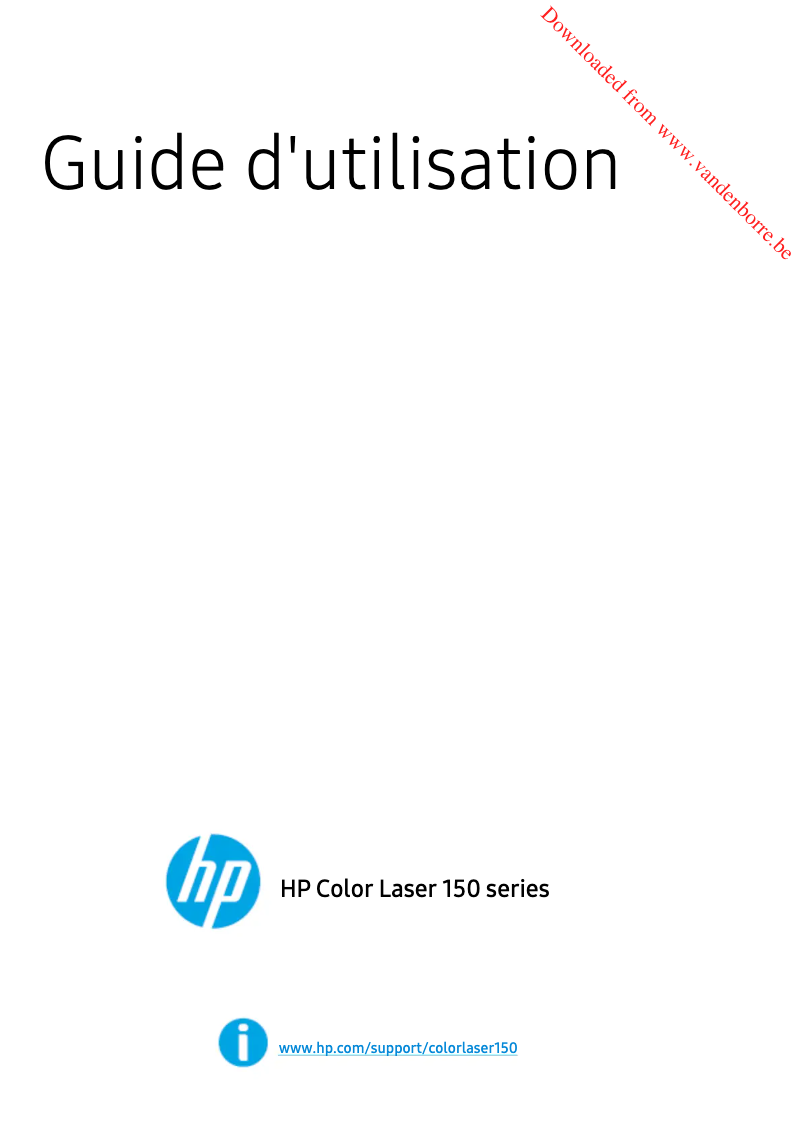 Page 1 de la notice Manuel utilisateur HP Color Laser 150nw
