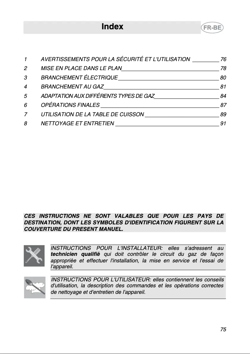 Page n°1 - Manuel utilisateur Smeg SR876PGH5