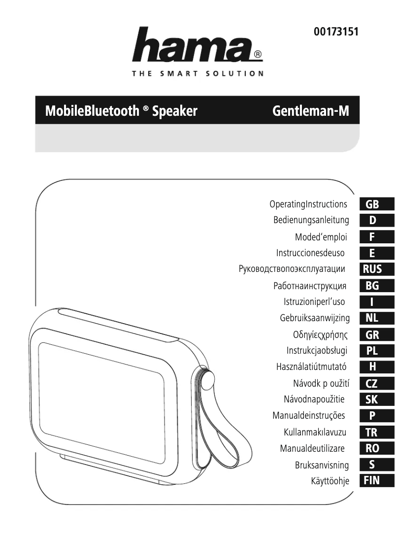 Page 1 de la notice Manuel utilisateur Hama Gentleman-M