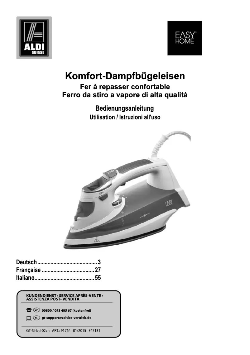 Page 1 de la notice Manuel utilisateur Easy Home GT-SI-lcd-02ch