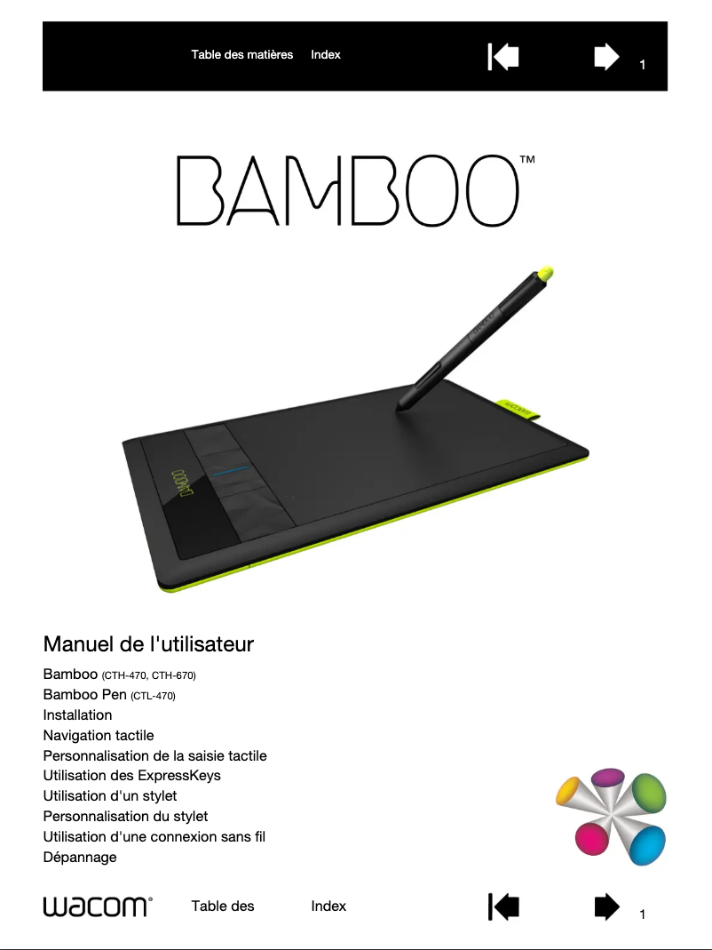 Image de la première page du manuel de l'appareil Bamboo 3G